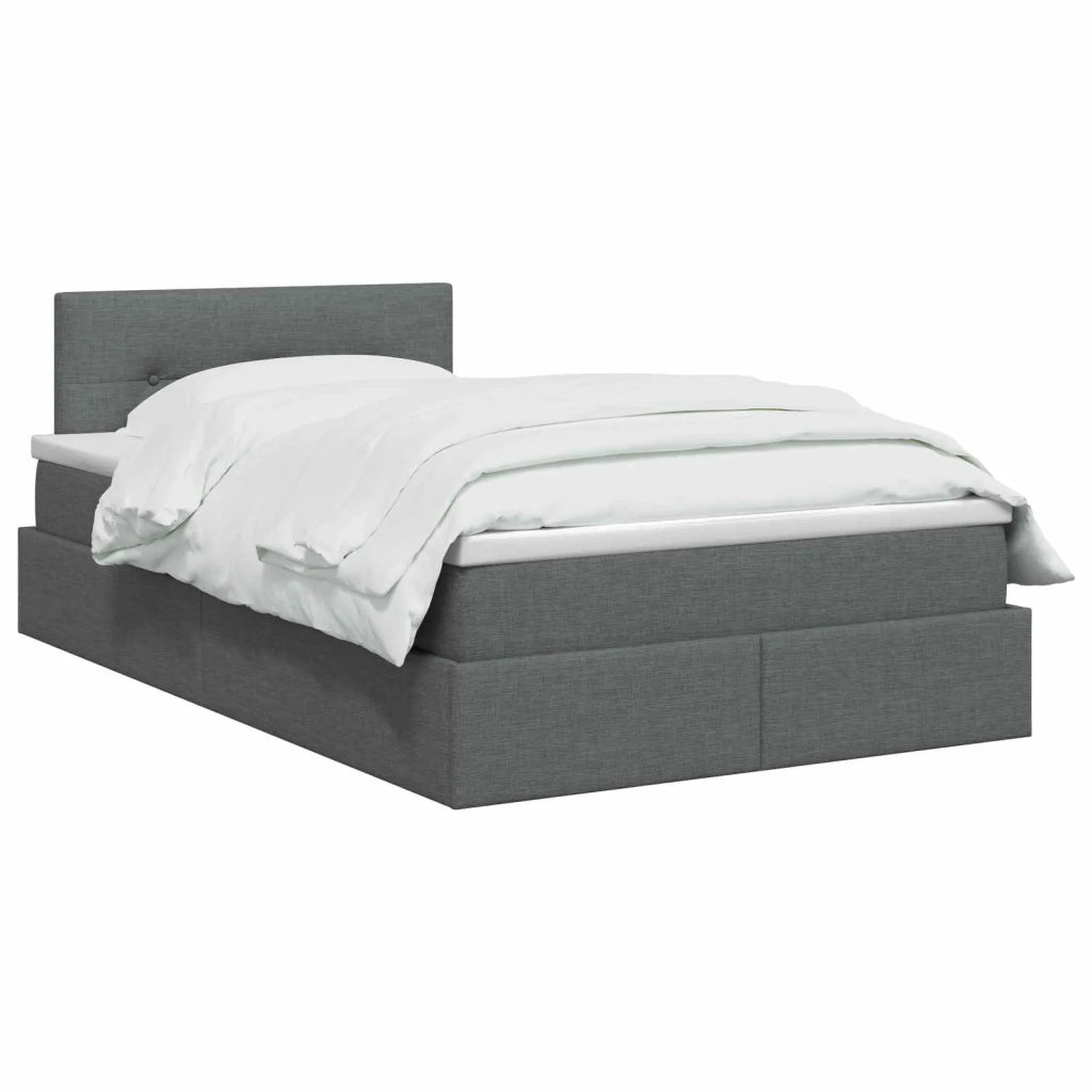 Letto con contenitore LED e materasso Grigio Scuro 120 x 200 cm 3459055
