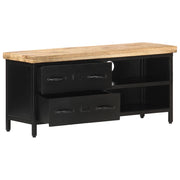 Mobile Porta TV-Mobile per TV-Credenza TV 90x30x41 cm in Legno di Mango Grezzo
