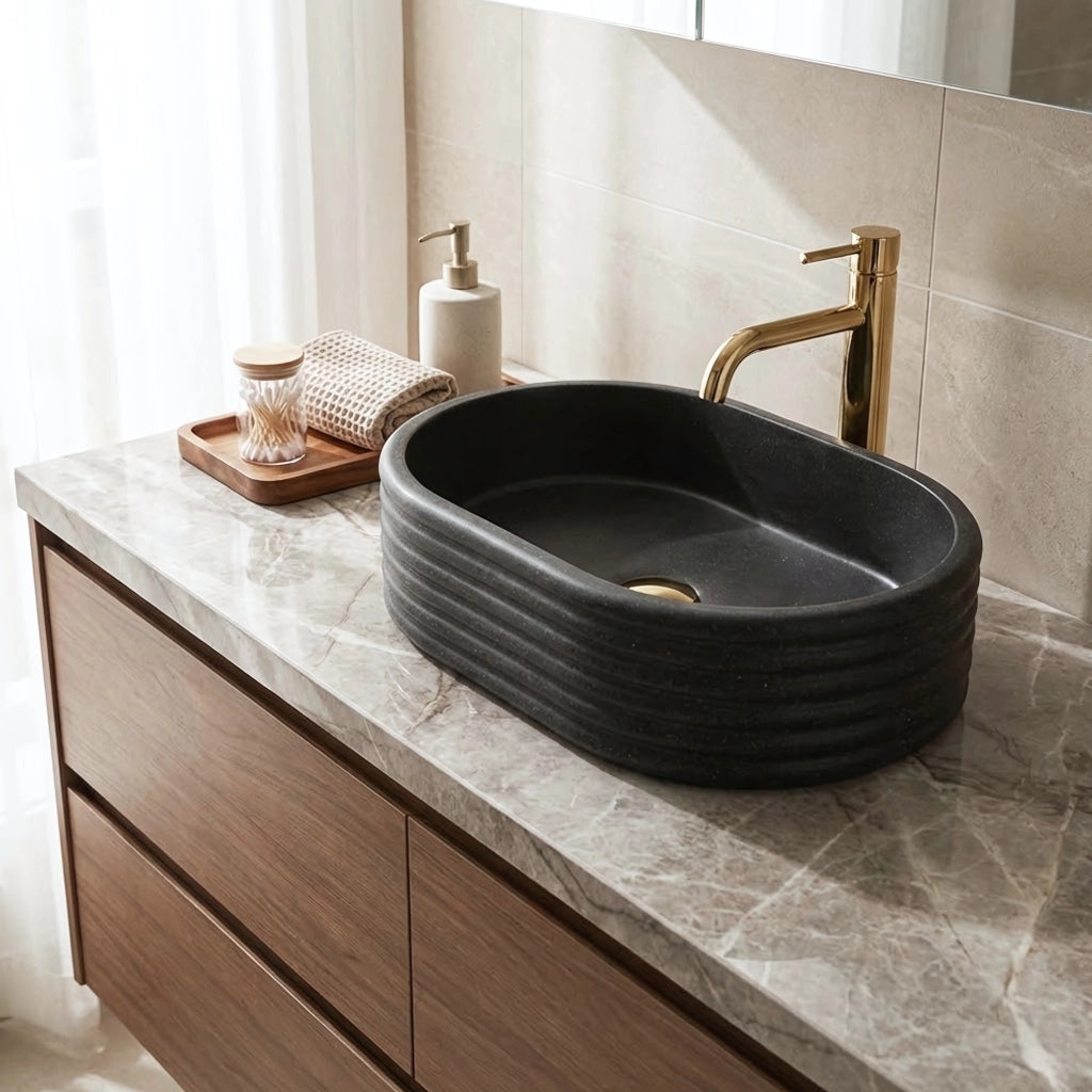Lavabo Da Appoggio Rea Nicoletta Black