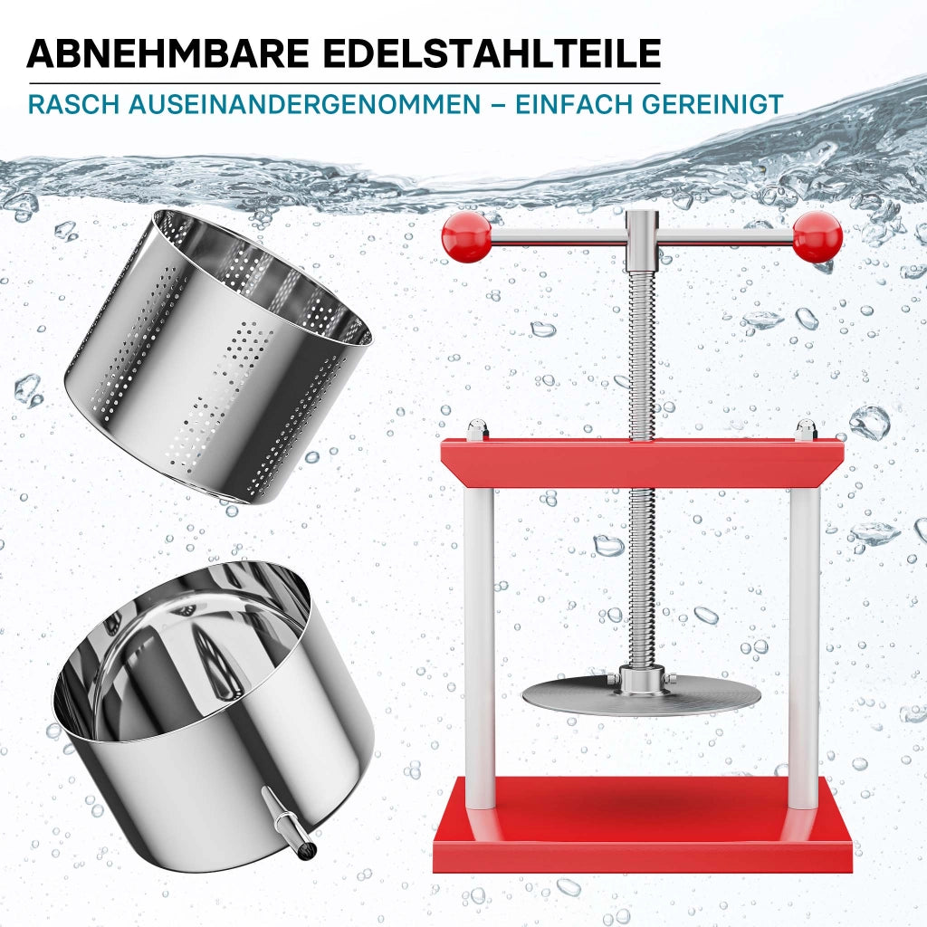 Torchietto per frutta in acciaio inox 3 litri Pressa manuale frutta