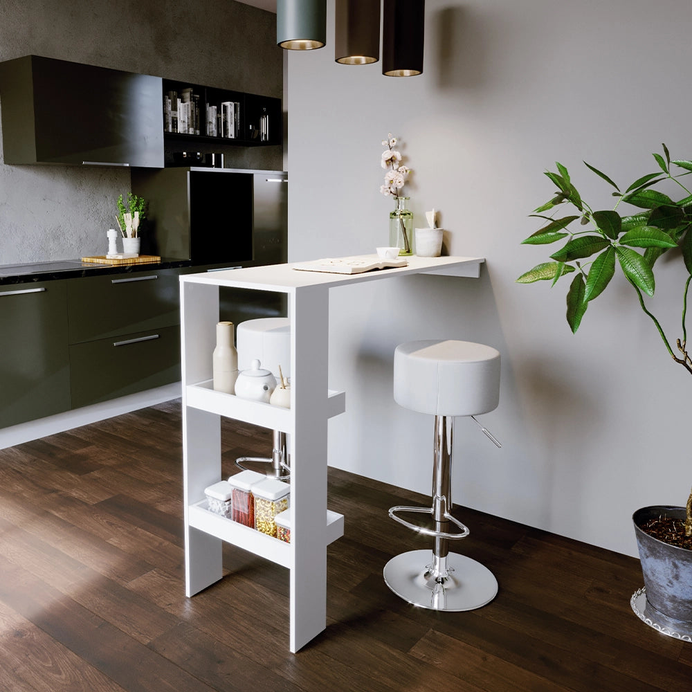 Vicco Set di 2 sgabelli da bar Bianco 33 x 92 cm 2 parti