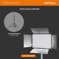 Luce a pannello LED per fotografia 500 Versalight da 32 W, 5600 K, Lampada fotografica con alette per foto e video studio fotografico