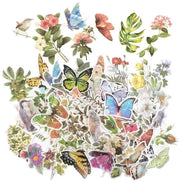 Sticker Vintage Florale 180 pezzi - Dimensioni 3,5-11 cm