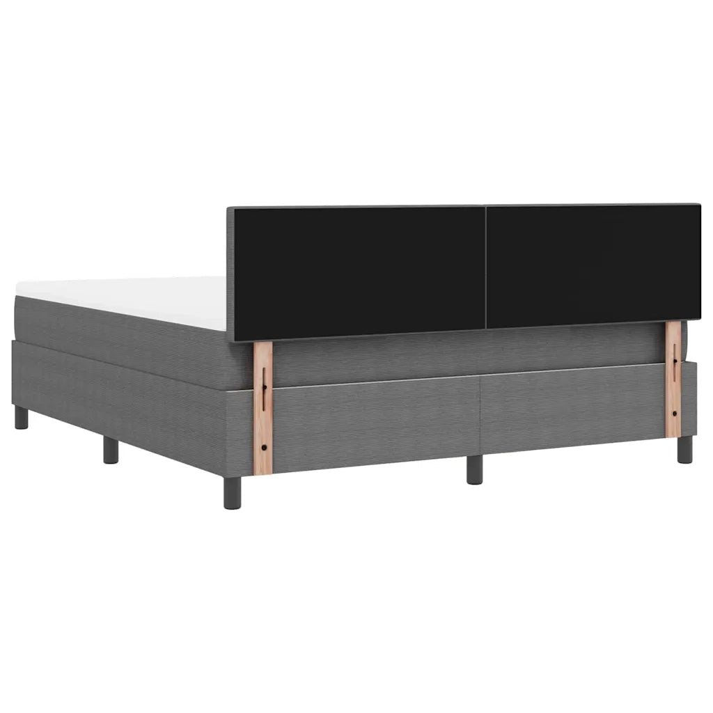 Letto a Sorgente LED Grigio chiaro e bianco 180 x 200 cm 3337611