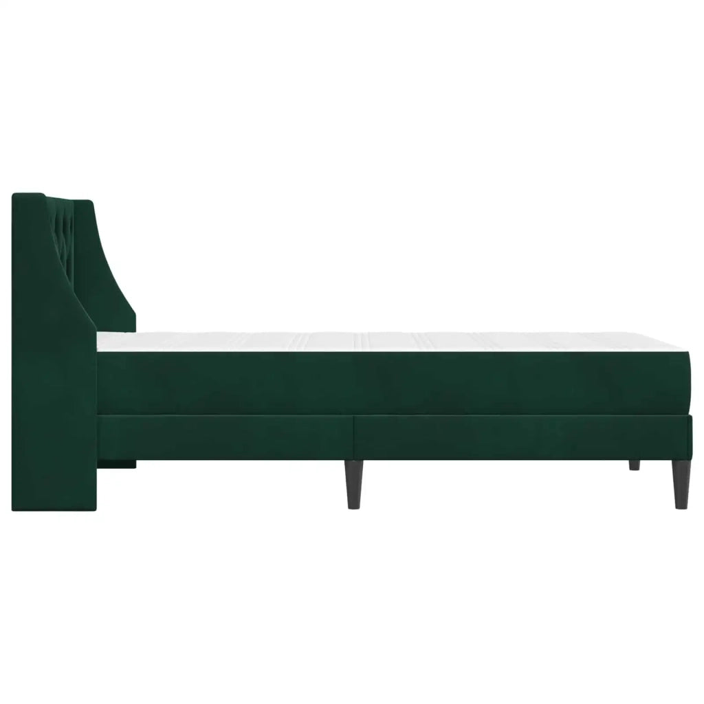 Struttura letto con materasso Verde Scuro 100 x 200 cm Velluto 3414779