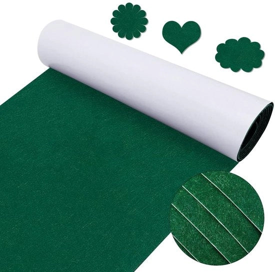 Veloce adesivo 220x40cm, retro, Stick velt, EUBSWA velt per DIY Box Liner, cornici fotografiche, gambe di tavolo, 1mm spessore (Verde)