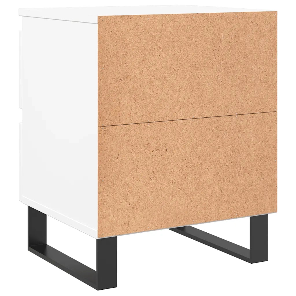 Comodino Bianco 40x35x50 cm in Legno Multistrato 826892