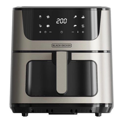 Friggitrice ad aria black & decker bxaf8000e inox e black - 8432406730106