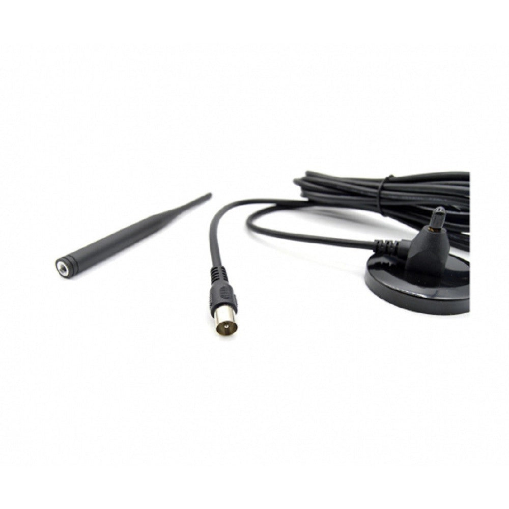 Trade Shop - Antenna Di Segnale Tv Per Interni 1080p Base Magnetica Con Cavo Coassiale Q-a162 -