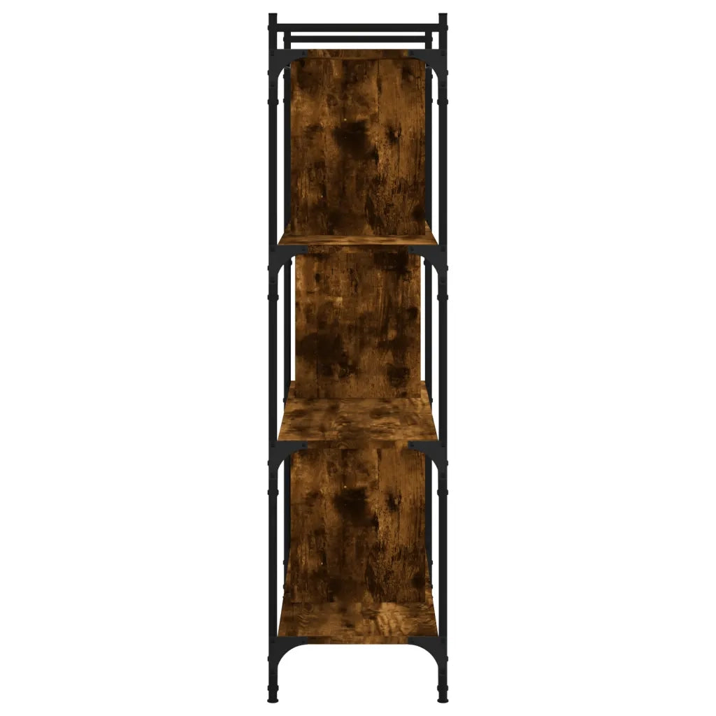 Libreria Rovere Fumo 4 Ripiani 76x32x123 cm Legno Multistrato 833937