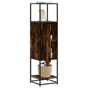 Credenza Rovere Fumo 35,5x35x139 cm Legno Multistrato Metallo 849036