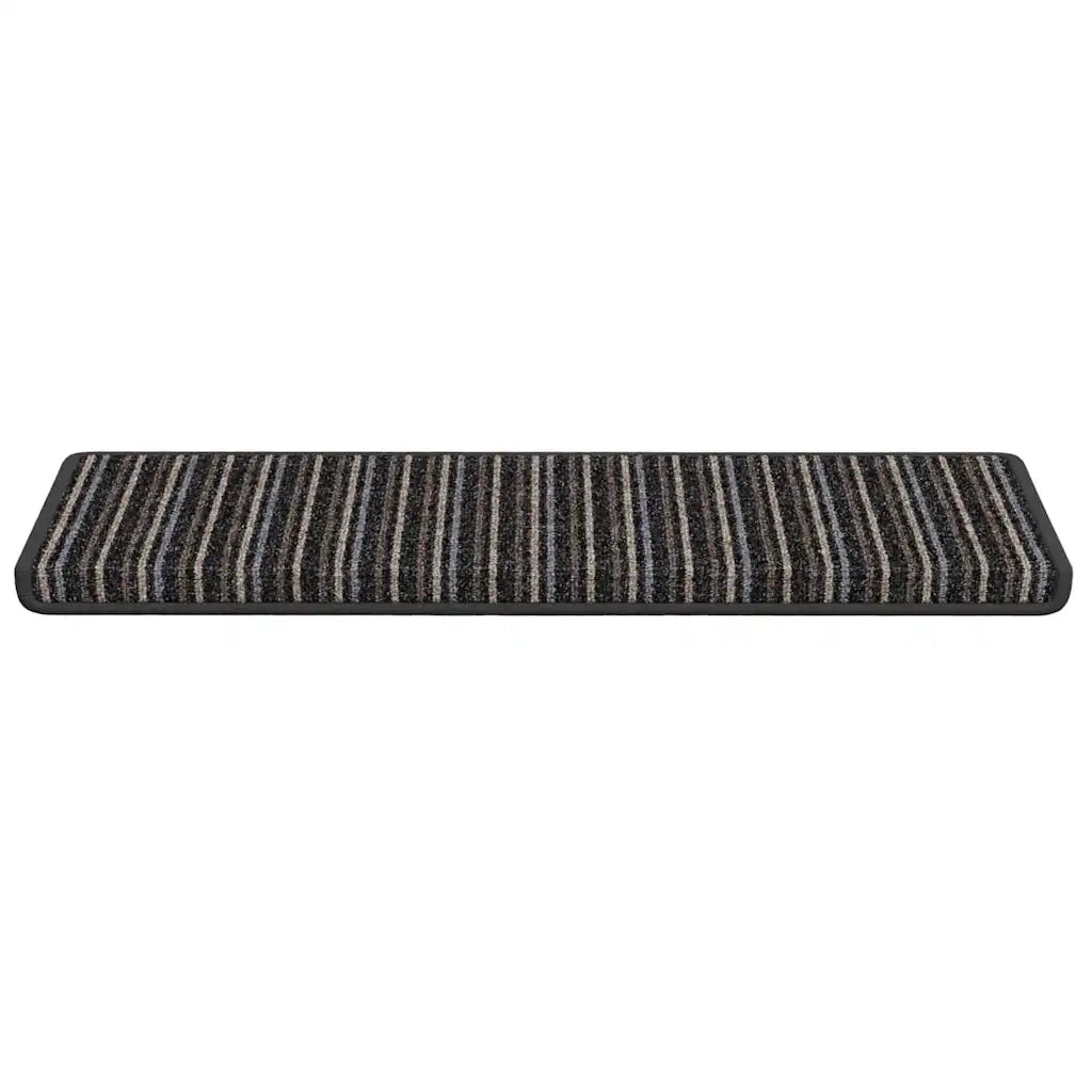 Tappetini per scale autoadesivi 15 pcs Antracite 65 x 21 x 4 cm 42011448