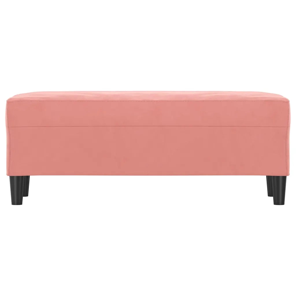 Panca-Sgabello rosa 100x35x41 cm in Velluto