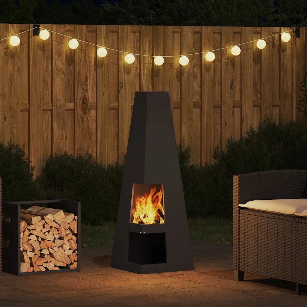 Focolare Nero 35 x 35 x 100 cm Acciaio CFW2192622