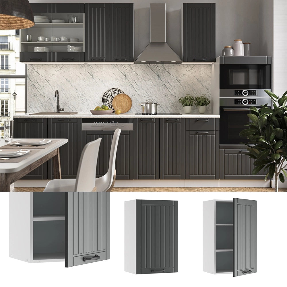 Pensile da cucina Fame-Line Antracite rustico/Bianco 45 cm Vicco