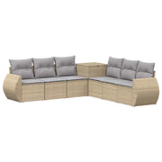 Set di divani 7 pcs Beige e Grigio Chiaro 3448829