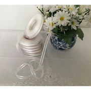 Trade Shop - Nastro Organza Doppio Raso 6 Mm Rotolo Bobina 23m Decorazioni Fai Da Te - Bianco