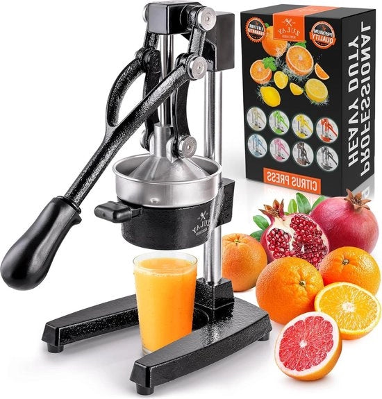Citruspressa professionale a mano - Semiespessori a mano per arance e limoni - Metallo - Nero