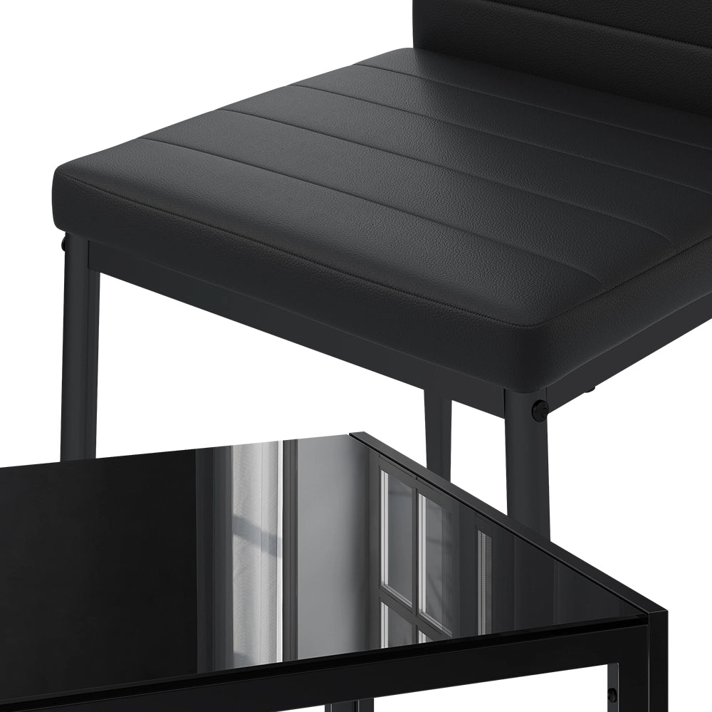Vicco Set di tavoli da pranzo Nero 120 x 75 cm Set di 6
