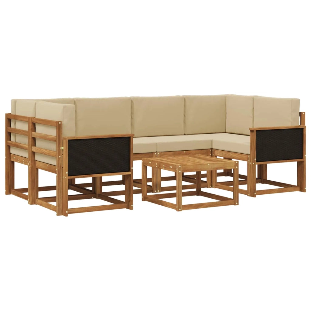 Set di divani da esterno 5 pz Naturale 3385024