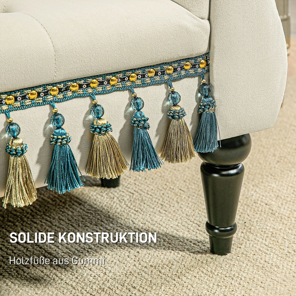 Divanetto ¨C Zephmum ¨C Tessuto Beige 117x40x58 cm