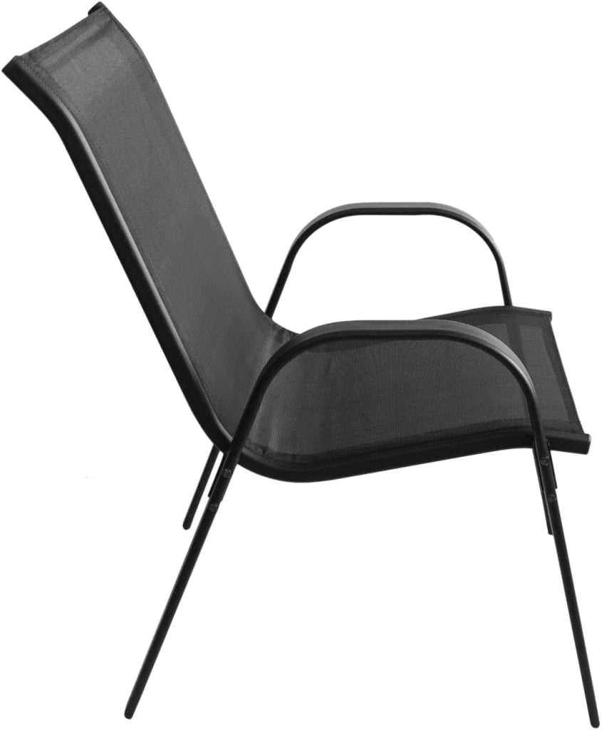 VALORA Modern SOFIA Chair - Set da 4 sedie da giardino, patio e balcone nere
