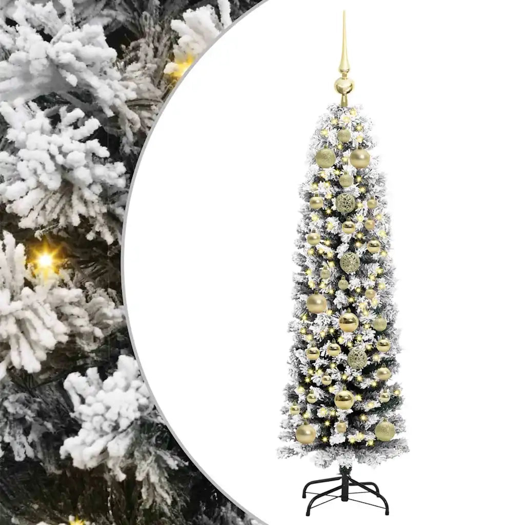 Albero di Natale | Decorazioni natalizie artificiale con 150 LED Verde 150 cm