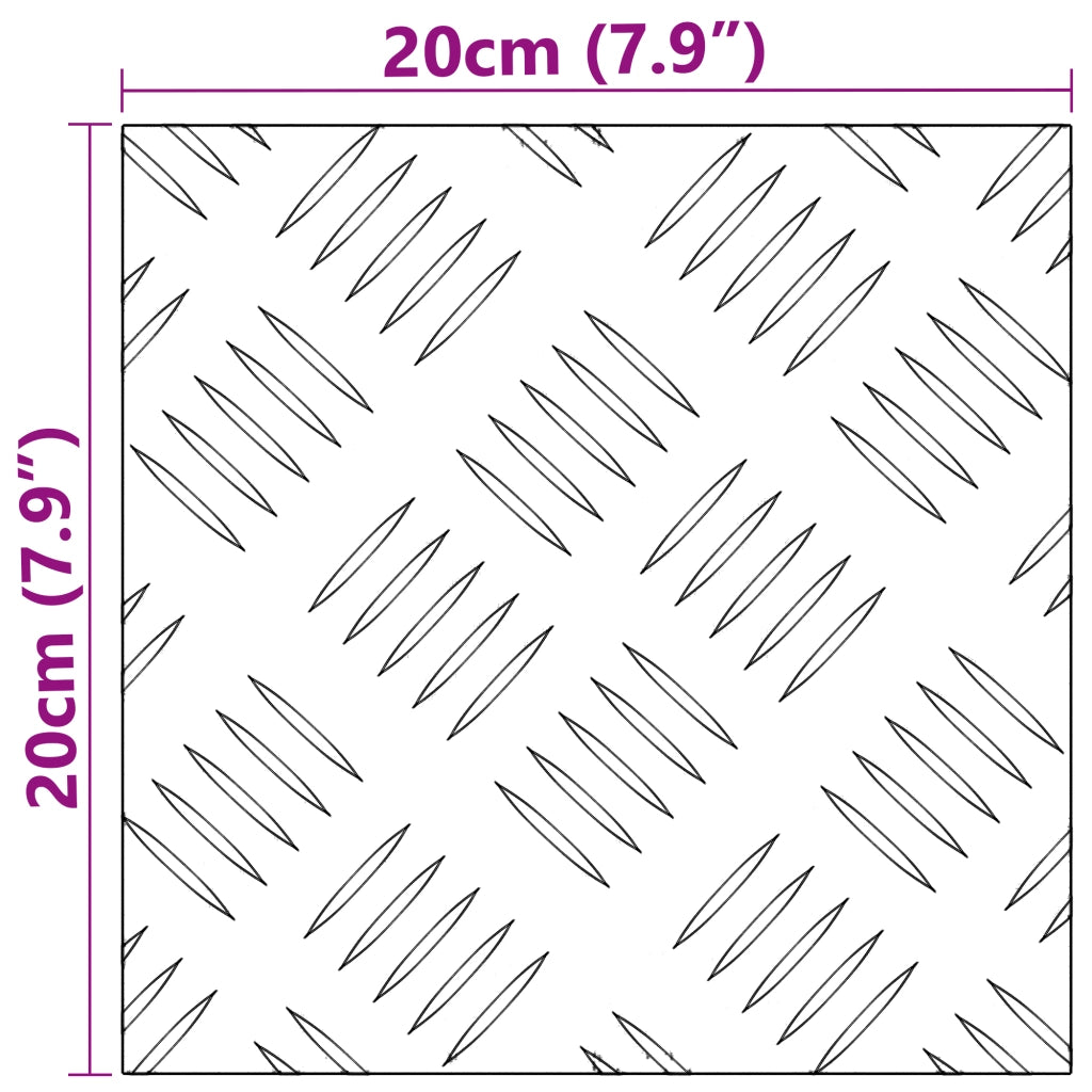 Piastra in Alluminio 2 pcs Antiscivolo 20 x 20 cm