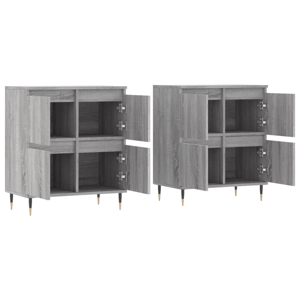 Credenze 2 pz Grigio Sonoma in Legno Multistrato 3190171
