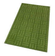 Tappeto Cucina Super Assorbente Tessitura 3D Tinta Unita Minimalista Moderno Verde - 50x115 Cm