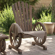 Sedia da patio-Sedia da Giardino Adirondack in Legno Massello di Abete 585066