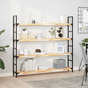 vidaXL Mensole da Parete 2 pz 140x20x4 cm Legno Acacia Non Trattato
