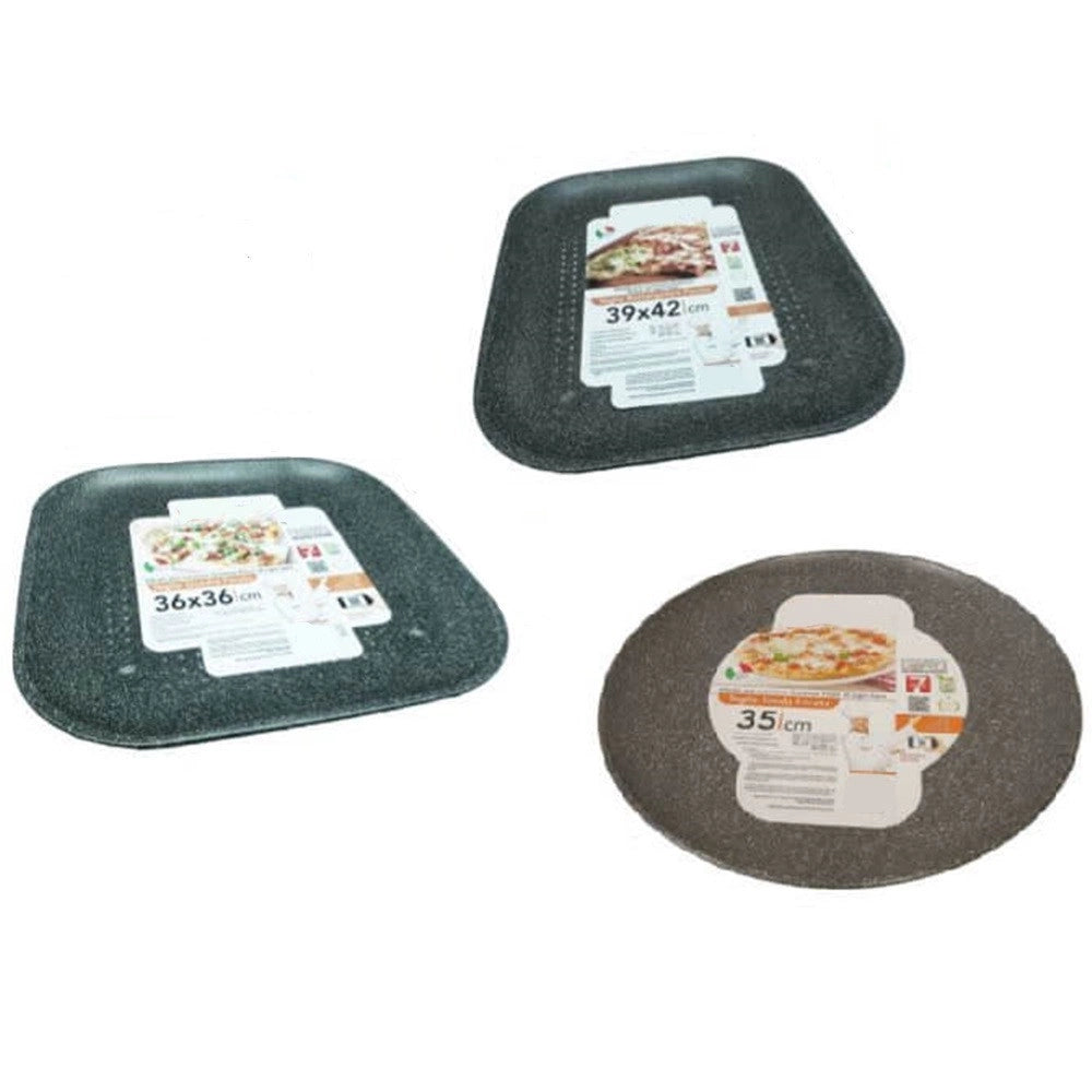 Trade Shop - Teglia Pizza Forata Ruoto In Alluminio Con Rivestimento Antiaderente In Varie Forme -