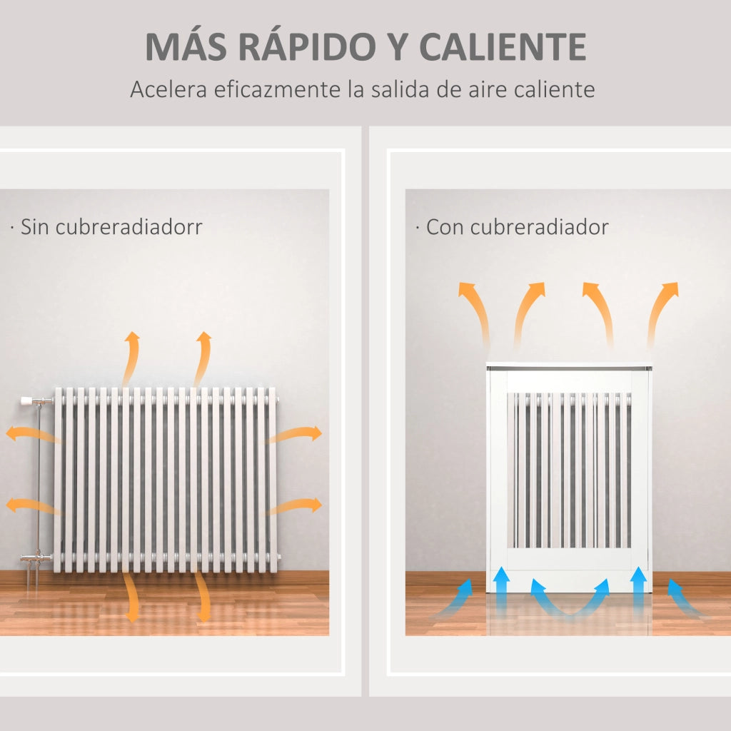 Cubrirradiatori Moderno ¨C Minimal ¨C MDF Bianco 60x18x84 cm