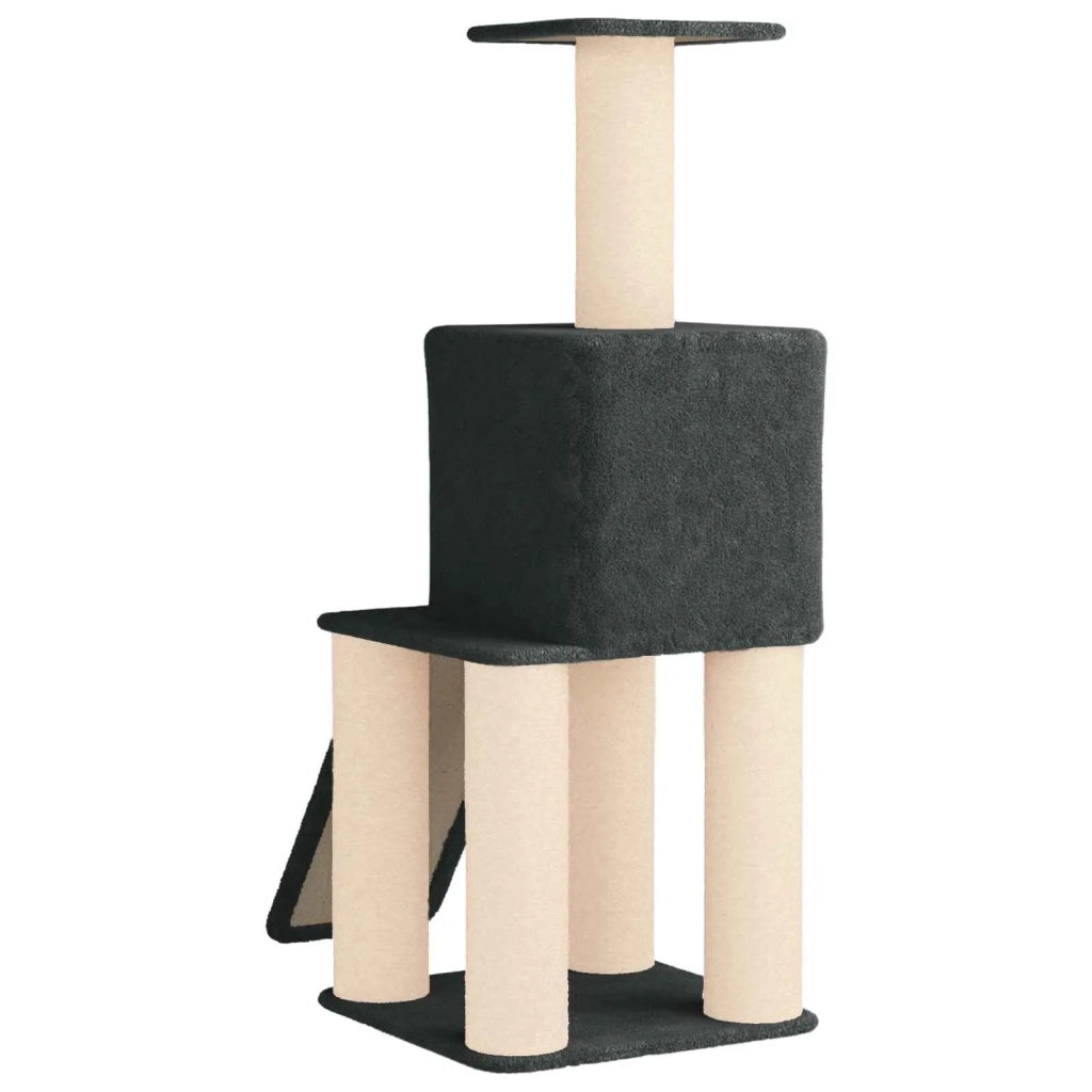 Albero per gatti con pali per graffiare in sisal Grigio Scuro 42033044