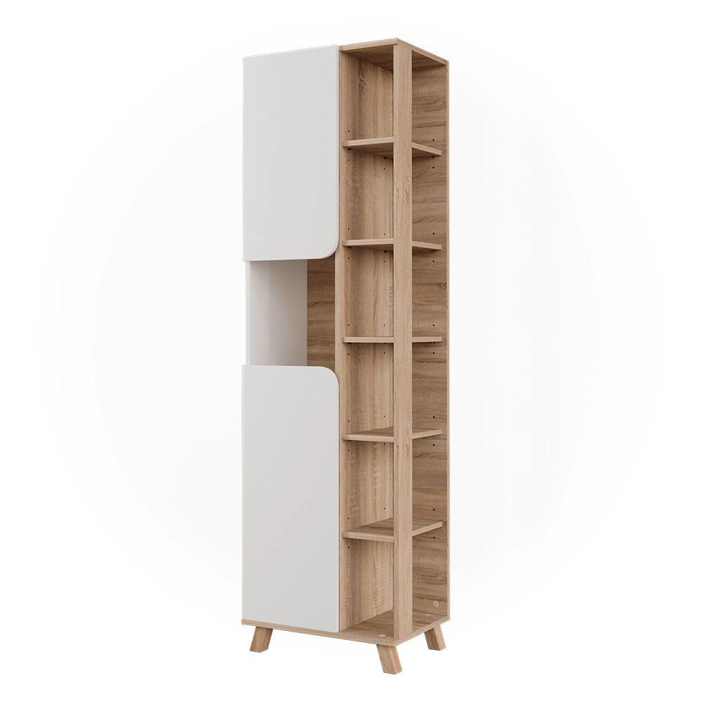 Vicco Armadio per il bagno Sonoma/Bianco 50 x 175 cm con 2 porte
