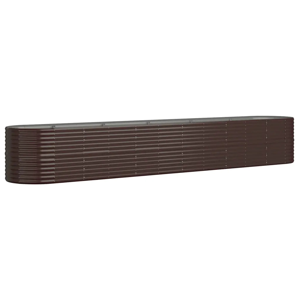 Letto Giardino Acciaio Zincato 440x80x68cm Marrone 318970