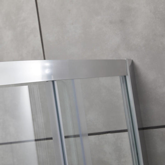 Box Doccia Semicircolare 2 Ante Scorrevoli in Cristallo Trasparente 6mm H195 Bonussi Giuly 80x80 cm