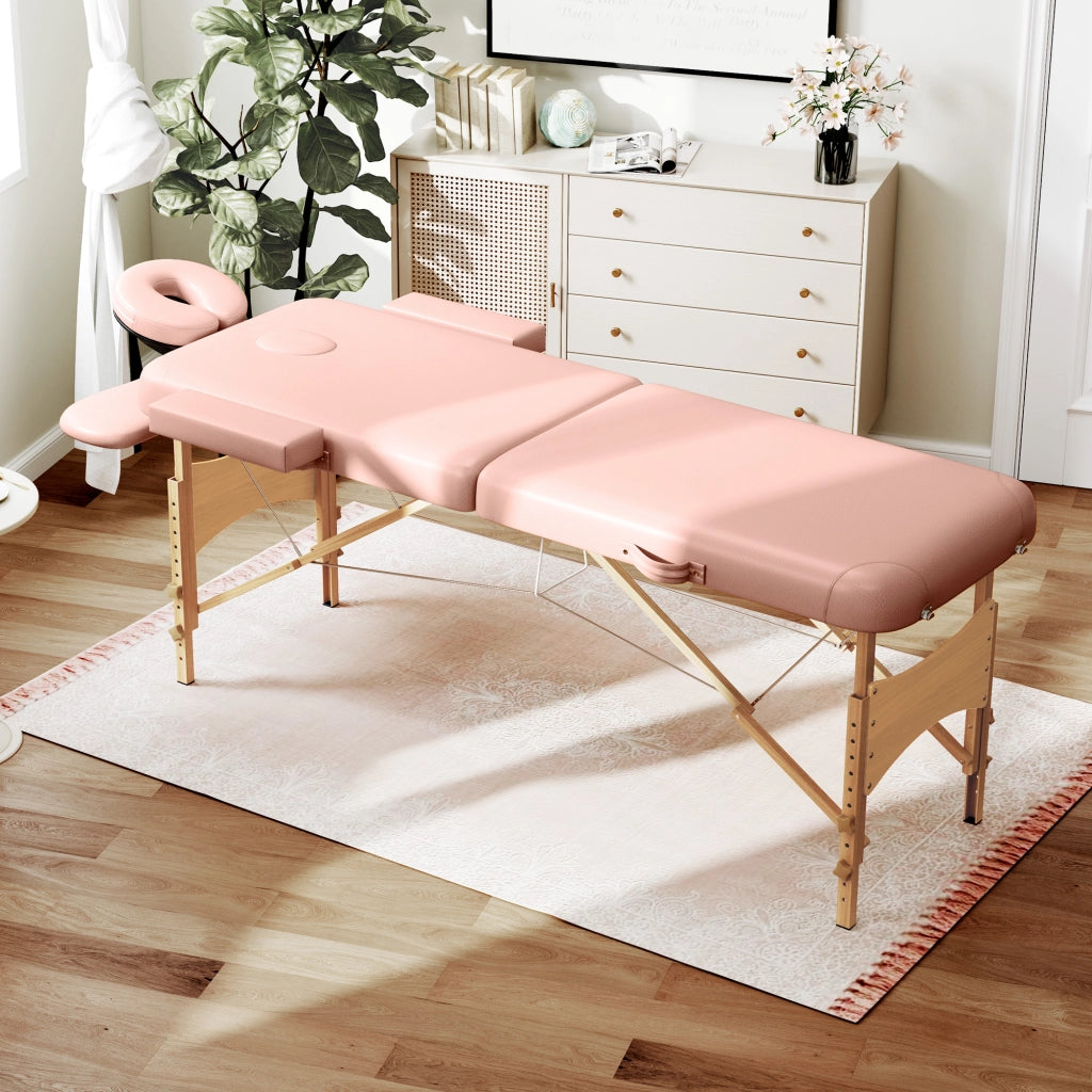 Poltrona Massaggiante Reclinabile con Poggiapiedi ¨C Minimal ¨C Rosa, Tessuto, 210x81x67-92 cm