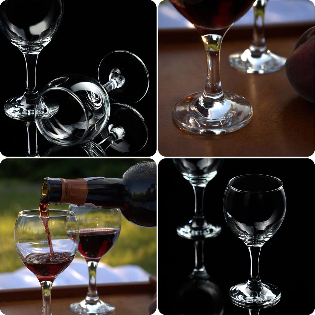Set di 6 bicchieri da vino rosso KADAX da 210 ml, confezione regalo.