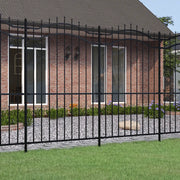 Recinzione da Giardino Woerden con Punta a Lancia Nera 240x175 cm in Acciaio 151083