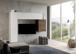 Parete Attrezzata Soggiorno 204x174x39,5 cm in nobilitato