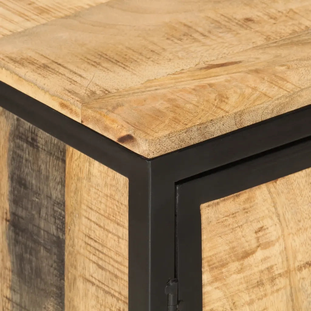 Set Mobili da Bagno 3 pz in Ferro e Legno Massello di Mango 3217115