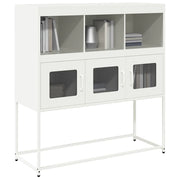 Credenza Bianca 100,5x39x107 cm in Acciaio Laminato a Freddo 853421