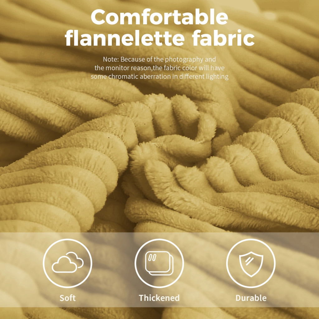 Poltrona con pouf sagomata ergonomica con tasca laterale portaoggetti per relax e lettura in flanella gialla