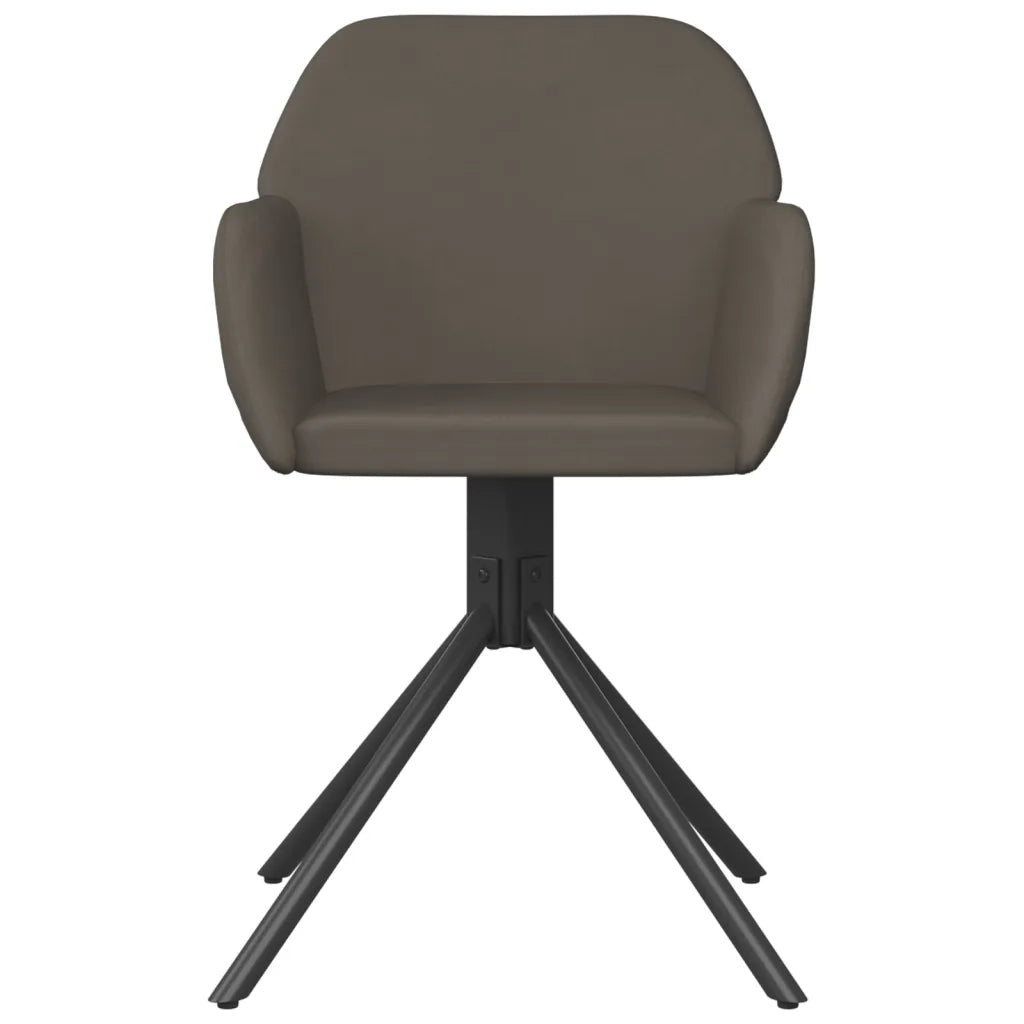 Sedie da Pranzo Girevoli 2 pz Grigio Scuro in Velluto 344741