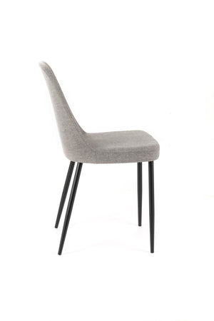 Set 4 Sedie 55x46xH85 cm in Tessuto Tamara Grigio Chiaro