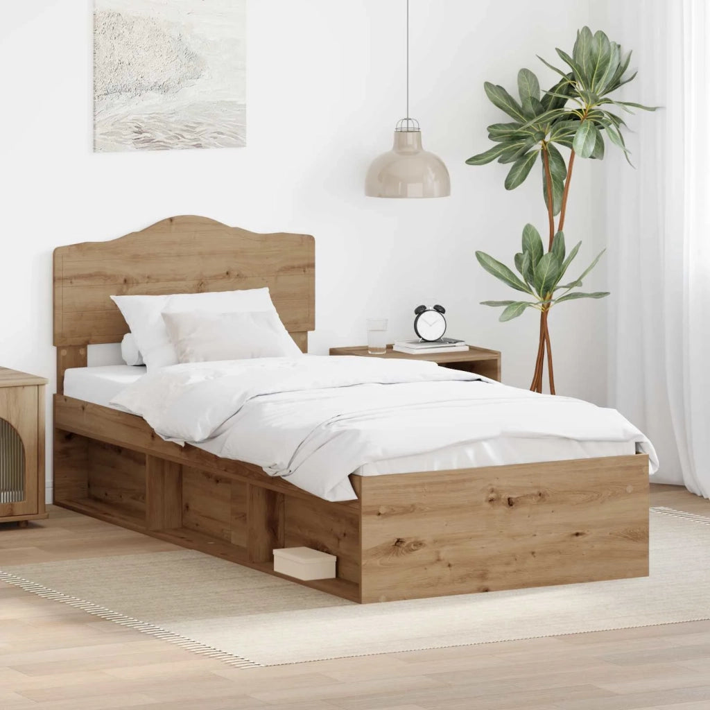 Struttura del letto con testiera Rovere Artigianale 90 x 190 cm 3412960