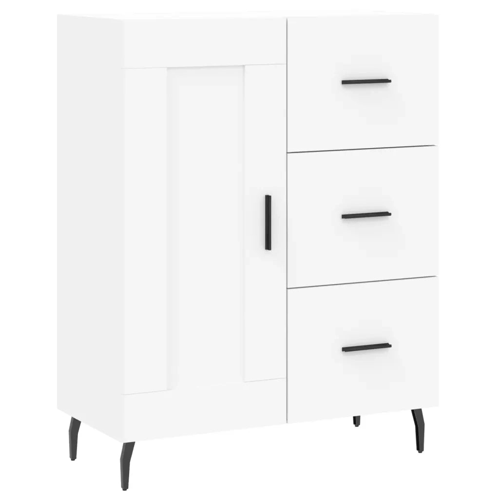 Credenza-Buffet-Armadio da cucina Bianca 69,5x34x180 cm in Legno Multistrato 987653