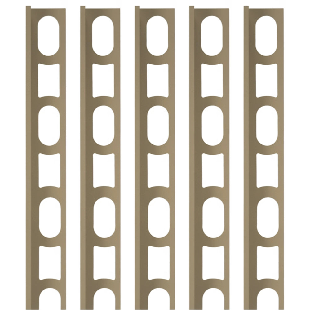 Profili in alluminio verniciato colore polvere dorata 135 a l per finitura parete proangle *** pezzi 5 pz, confezione 1